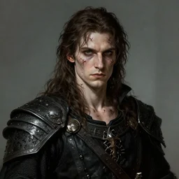 portrait of beautiful young gothic man, warhammer, a lot of scars, the middle ages, highly detailed, artstation, illustration, art by max ernst, 8 k quality