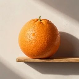 a big orange fruit on a wall rack, orange fruit