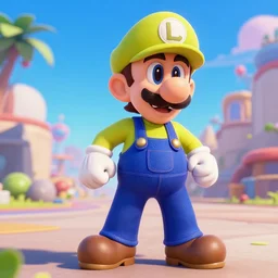 waluigi the motion picture, film, realistic, unreal engine