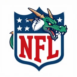NFL sports logo of an angry dragon