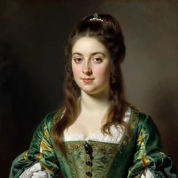 a beautiful portrait of a young and beautiful noblewoman, art by franz xaver winterhalter, highly detailed, elegant, romanticism, neoclassicism, 1 8 5 0 s style painting, oil on canvas, vivid