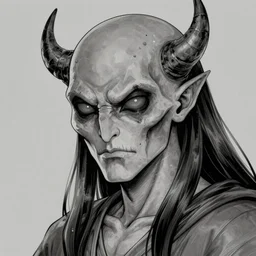 Portrait of a Ghoul, manga style, ultra detailed, gray