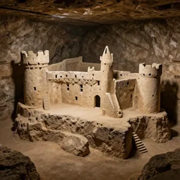 archeological discovery of a perfectly well preserved medieval castle underground