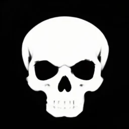minimal skull logo by karl gerstner, monochrome, symmetrical