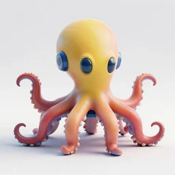 a colorful robot octopus, 3 d render, octane engine