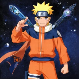 naruto, a detailed drawing by pu hua, pixiv contest winner, space art, official art, sci - fi, pixiv