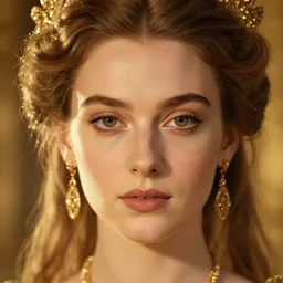 portrait of a beautiful french empress royalty, macro head shot, symmetrical face, luxurious, ethereal, golden hour, majestic, breathtaking, by artgerm, wlop, royo