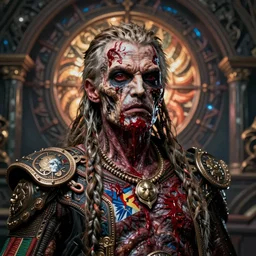 igor ivanovich strelkov became bloody ugly supreme ruler of novorossia, photo - realistic, color image, 2 k, highly detailed, bodyhorror, occult art, by giger