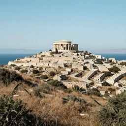 landscape of attica in style of gonsalves rob