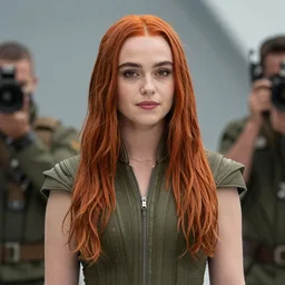 sophie turner as starbuck from battlestar galactica 2 0 0 3, behind the scenes photo