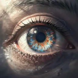 giant eye with circles swirling around it
