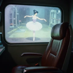 fuji 5 0 r, 3 5 mm ; closeup alien medical bay interior with leather seat film still foggy window wall view like ; in the background projection of beautiful hyperrealistic film still from kagemusha movie of seinen manga ballerina scene in style of 1 9 9 0 frontier in porcelain 3 5 mm photography magazine architectural studio edition, highly detailed, cinematic lighting, 8 k