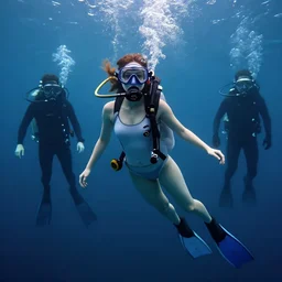 glowwave korea woman underwater in diver suit, au naturel, hyper detailed, digital art, trending in artstation, cinematic lighting, studio quality, smooth render, unreal engine 5, octane, art style by klimt and nixeu and ian sprigger and wlop and krenz cushart.