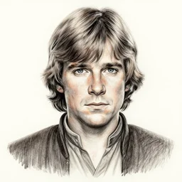 epic beautiful ink pencil drawing of young mark hamill as luke skywalker in 1 9 8 5 cute hd cinematic portrait leica zeiss trending on flickr