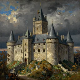 medieval castle, by Emil Nolde