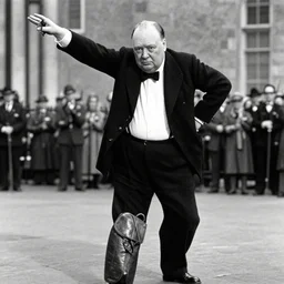 winston churchill performing gang nam style