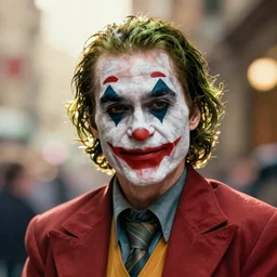 mitch mcconnell as the joker, portrait photograph, depth of field, bokeh