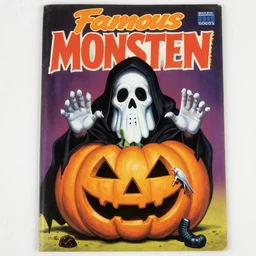 halloween 1 9 7 8 painted by basil gogos for the cover of famous monsters magazine, pulp style, vintage, seventies, saturated color