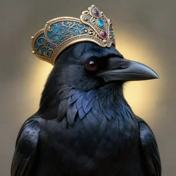 beautiful black raven bird with ornate headgear, cute, intricate, highly detailed, digital painting, trending on artstation, concept art, smooth, sharp focus, backlit, rim light, vivid colors, illustration, unreal engine 5, 8 k, art by rossdraws and alphonse mucha