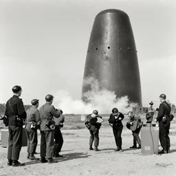 Testing a nuke, 1940's photograph