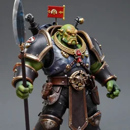 a distinguished portrait of an ork general