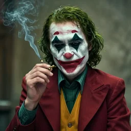 the Joker smoking weed