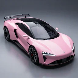 a very detailed pink future car