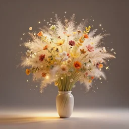 flowers exploding, studio lighting