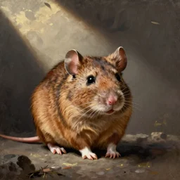 Cute Pet Rat painting by Gaston Bussiere