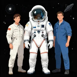 spacex space suit!! in the year 2 1 0 0 illustration by ruan jia and mandy jurgens and william - adolphe bougue