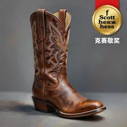 a painting a cowboy boot, a photorealistic painting by f scott hess, behance contest winner, american realism, hyper realism, official art, airbrush art