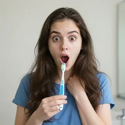 surprised toothbrush