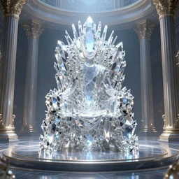 a spiritual matte painting by feng zhu of a contemporary crystal throne room, unreal engine, ue5, concept art, wide angle, high detail, 4k hd wallpaper