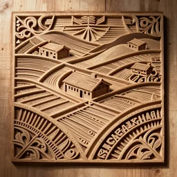 woodcut of tillable Inca patterns