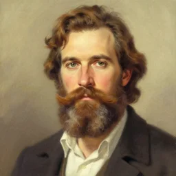 a man with a beard, art by Tony sart, Thomas kinkade