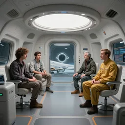 Interior shot of a futuristic spaceship by Petros Afshar and Beeple, James Gilleard, Mark Ryden, Wolfgang Lettl highly detailed