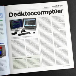 2 page of desktop computer magazine, 1 9 9 0.