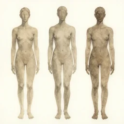 human form sculptures as a minimalist water color painting, abstract, impressionist, earth and taupe colors