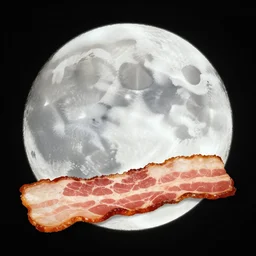 to the moon and bacon