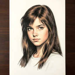A decent young girl portrait by Jack Kirby.