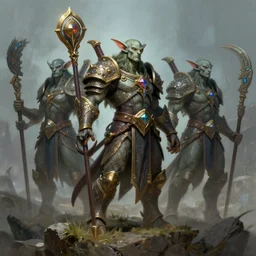 llanowar elves, fantasy art, in style of Anson Maddocks