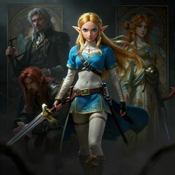 a photorealistic dramatic fantasy render of zelda!! by wlop, artgerm, greg rutkowski, alphonse mucha, beautiful dynamic dramatic dark moody lighting, shadows, cinematic atmosphere, artstation, concept design art, octane render, 8 k