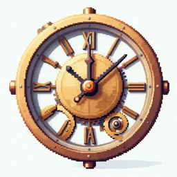 impossible clockwork machine. heavily stylized pixel art by award - winning digital artist, ( ( ( watercolor ) ) ), geometric, cinematic lighting, 6 4 bit.