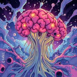 gekkolings, gelatin brains, vortices micro water, pixiv fanbox, dramatic lighting, maximalist pastel color palette, splatter paint, pixar and disney concept, graphic novel by fiona staples and dustin nguyen, peter elson alan bean wangechi mutu, clean cel shaded vector art, on artstation