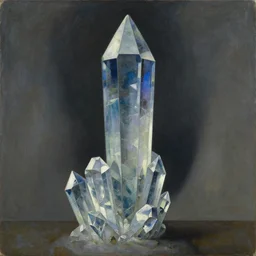 Crystal Tower by Simon Stålenhag and Umberto Boccioni, oil on canvas