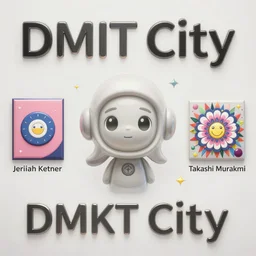 DMT City by jeremiah ketner, Martine Johanna and Takashi Murakami, and Sandra Chevrier, digital art