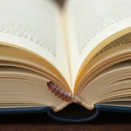 macro photo of a worm that has pages like a book looking enigmatic