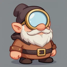 fantasy dwarf wearing a monocle, digital 2d fantasy art