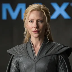medium shot of cate blanchett in as cersei lannister in game of thrones, promotional image, detailed face, movie still frame, imax 5 0 mm film