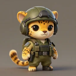 cute little anthropomorphic cheetah, soldier, tiny, small, short, modern military gear, cute and adorable, pretty, beautiful, dnd character art portrait, matte fantasy painting, deviantart artstation, by jason felix by steve argyle by tyler jacobson by peter mohrbacher, cinema